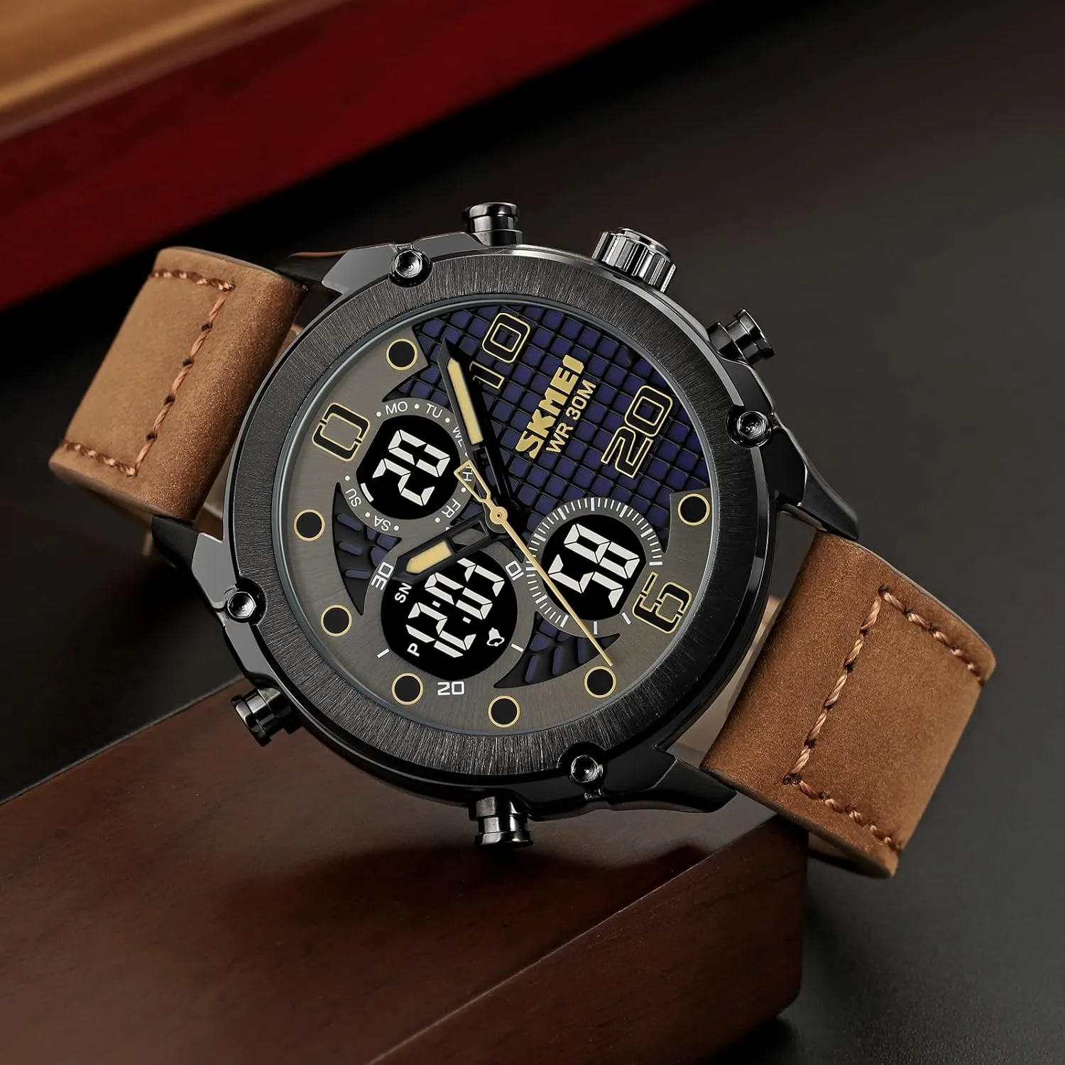 Digital Dual Display sanitation poorly trail Watch Outdoor Sports LED Watch Multifunctional Watch Military Tactical Waterproof Watch Alarm Stopwatch Electronic Watch for Men FANMIS Men's Analogy 