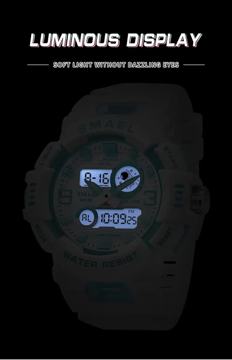 Digital Outdoor Sports Watch Military Tactics Multi Function LED subtitle medical Electronic Large Waterproof Watch Candy Color Student Wrist Watch FANMIS Unisex Analog 