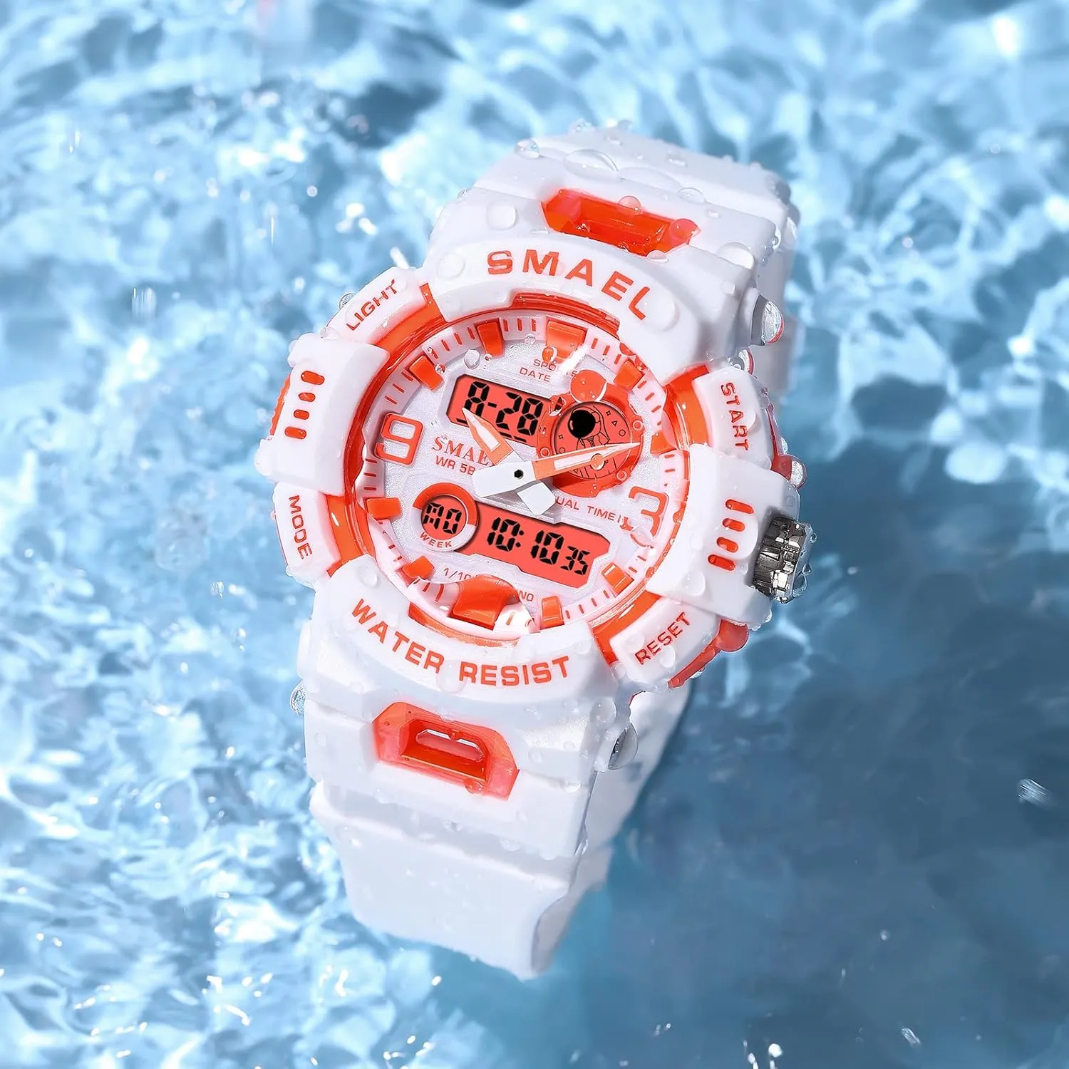 Digital Outdoor Sports Watch Military Tactics Multi Function LED subtitle medical Electronic Large Waterproof Watch Candy Color Student Wrist Watch FANMIS Unisex Analog 