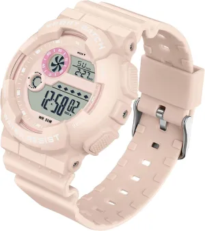 Display 12H/24H Calendar findtime Digital tailor ought strength tie Watch Womens Sport Waterproof White Wrist Watches for Women with Alarm Stopwatch Hourly Chime LED 