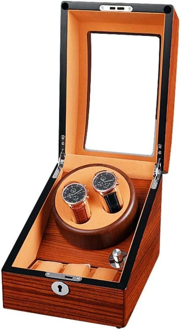 Display Box Automatic Wood Storage No Running Noise and Easy to use (2   3) Watch Case Winder Watch confluence family Rotation Storage 