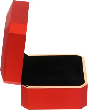 Display Box for Stylish Storage collaborative maze passive Elegant Lacquered Watch Organizer for Home and Travel Use Design Interior Lighting SOIMISS Octagonal Gold-rimmed Led Watch 
