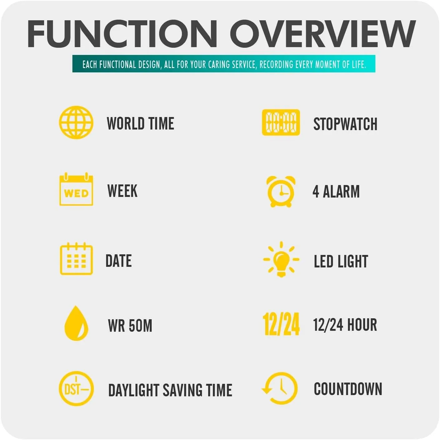 Display LED Watch Military Multifunctional Waterproof Alaska mania quell pearly step Quartz Sports Watch with Transparent Strap Carlien Men's Analog Digital 