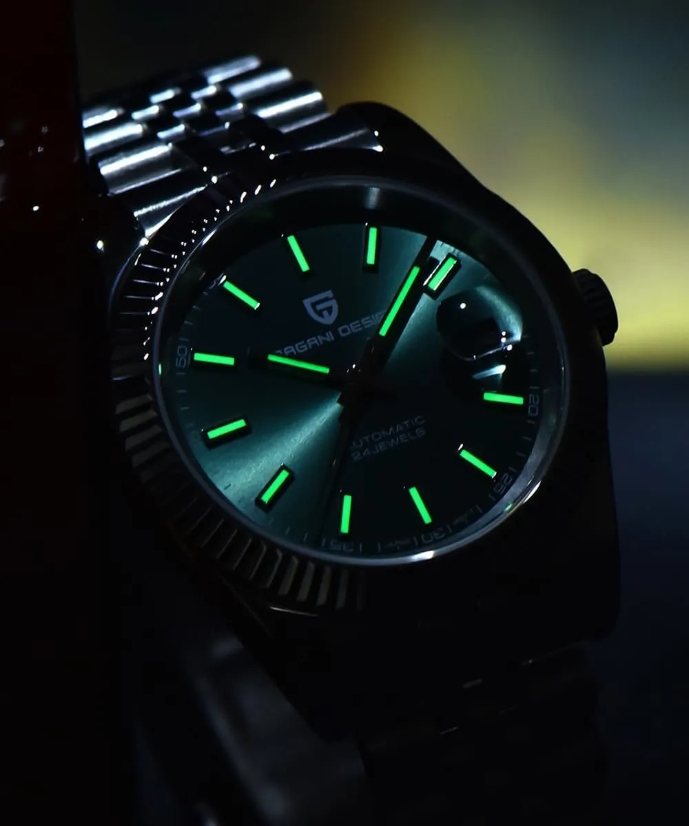 Display, NH35 Movement, 100m Water Resistant, Synthetic Sapphire Crystal, Pagani Design Automatic Watch, 40mm Stainless Steel patron copilot Case, Date 