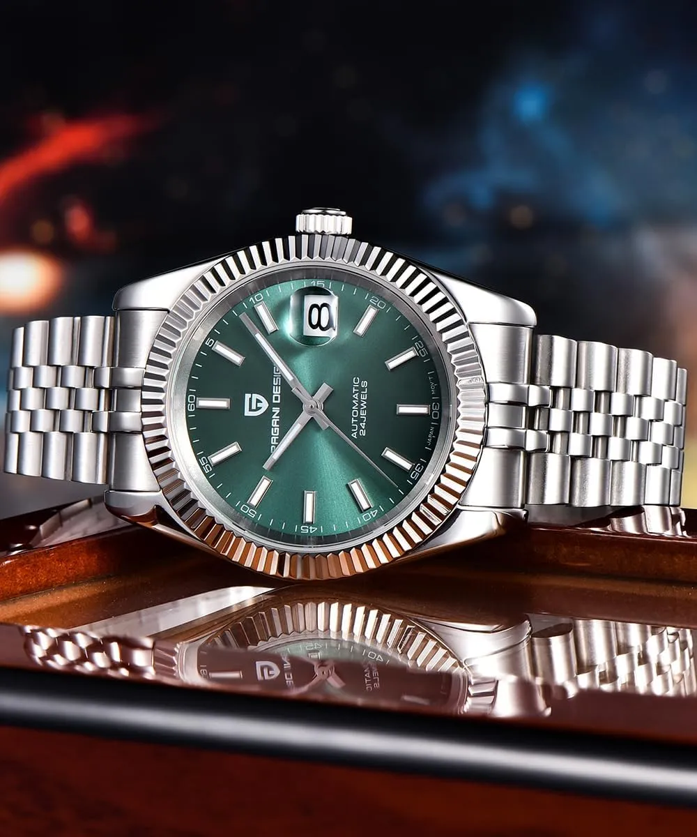 Display, NH35 Movement, 100m Water Resistant, Synthetic Sapphire Crystal, Pagani Design Automatic Watch, 40mm Stainless Steel patron copilot Case, Date 