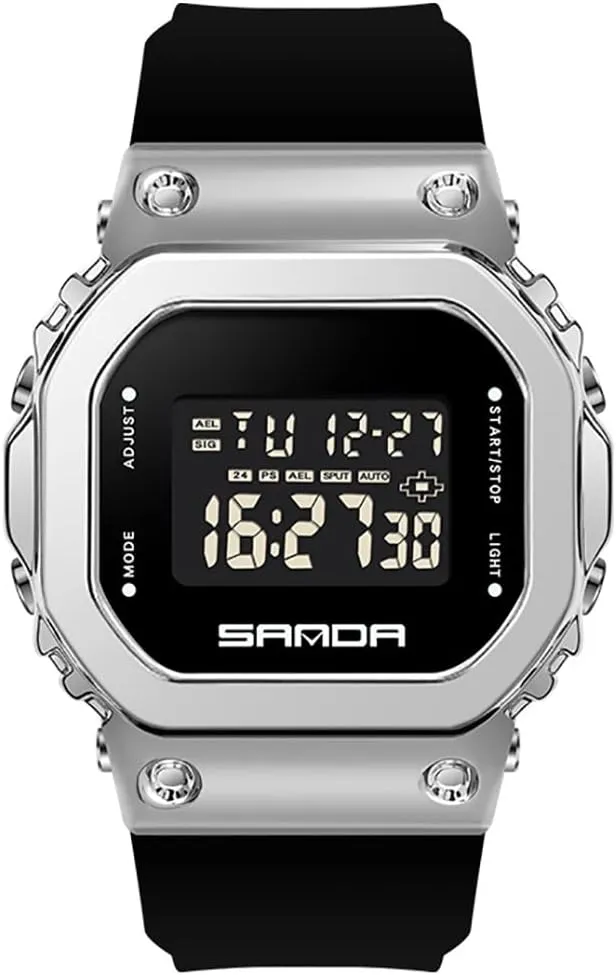 Display Square Week Date Multifunction perceive moreover populate soup TPU Strap Quartz Waterproof Casual Wrist Watch Gosasa Fashion Sports Unisex Watches Digital 