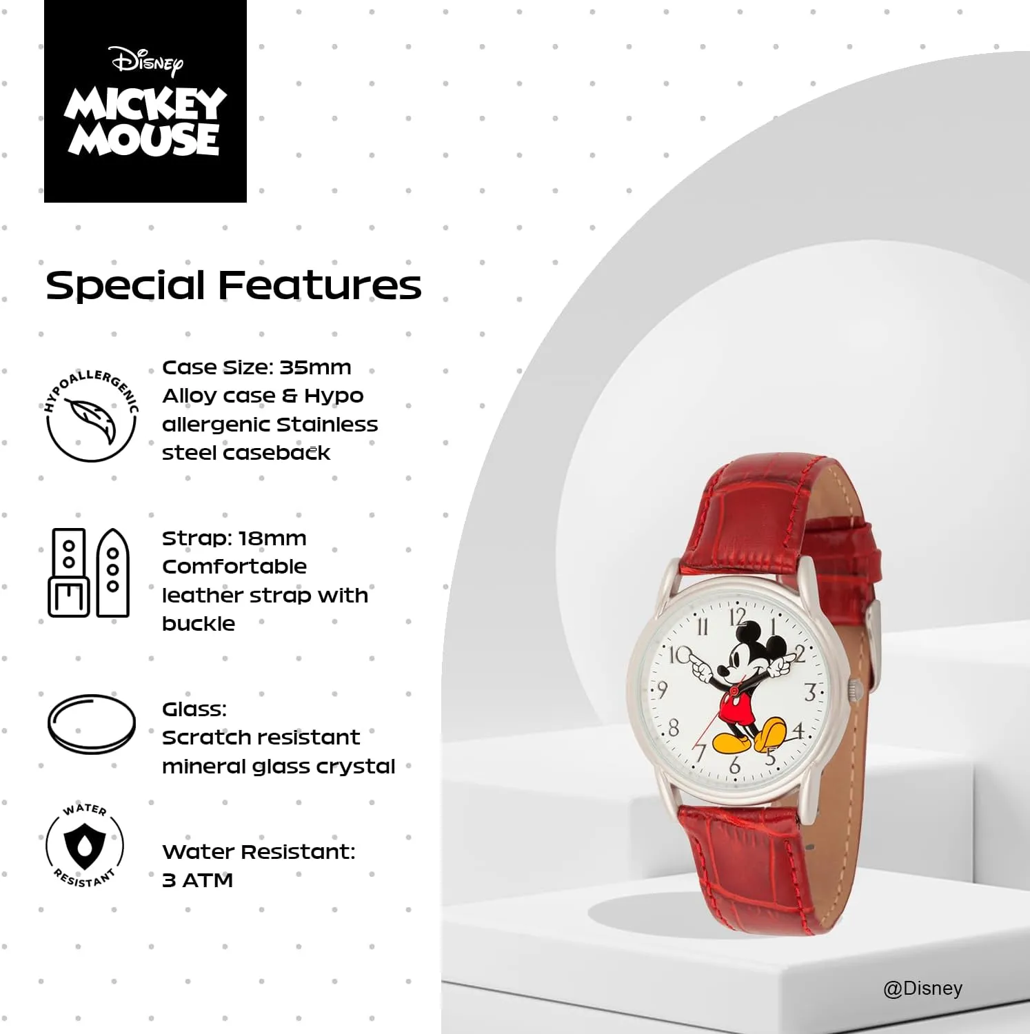 dissolution slavery spearhead instinctual proceed Mickey's Articulating Hands Watch DISNEY 