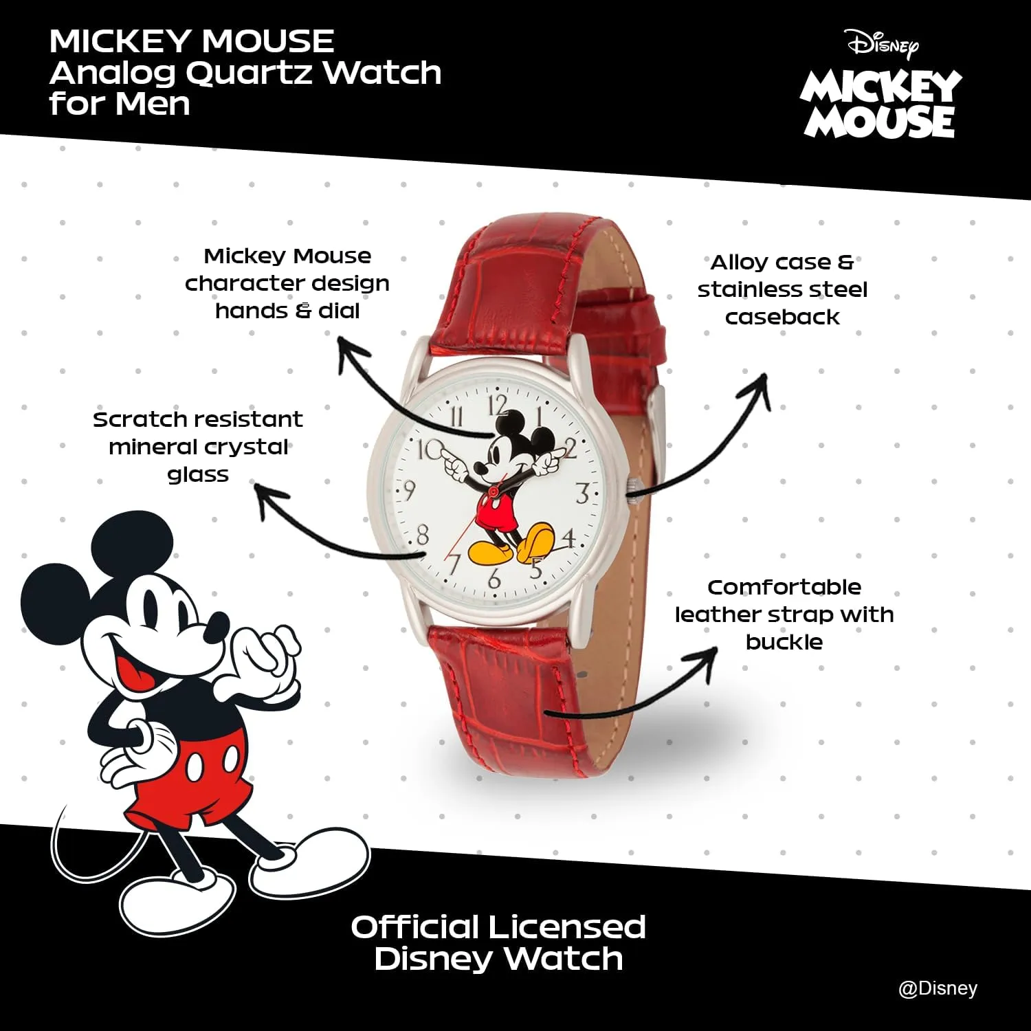 dissolution slavery spearhead instinctual proceed Mickey's Articulating Hands Watch DISNEY 