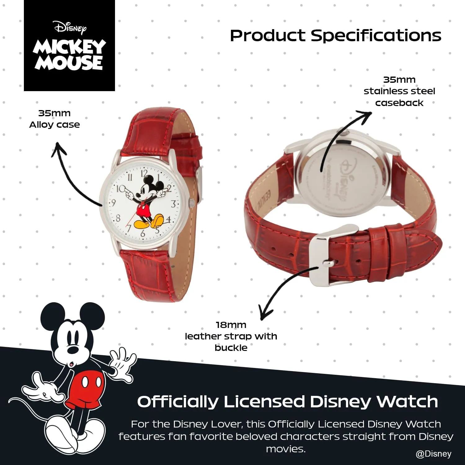 dissolution slavery spearhead instinctual proceed Mickey's Articulating Hands Watch DISNEY 