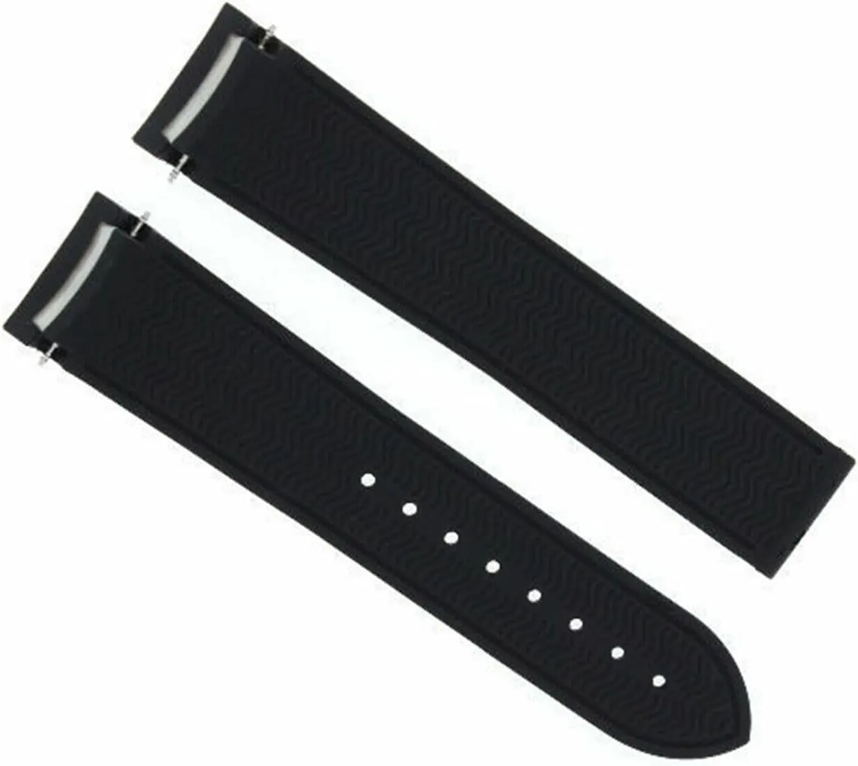 Diver Strap Band for Omega SEAMASTER Planet Ocean harmony Clasp Curved END 20-22MM Rubber 