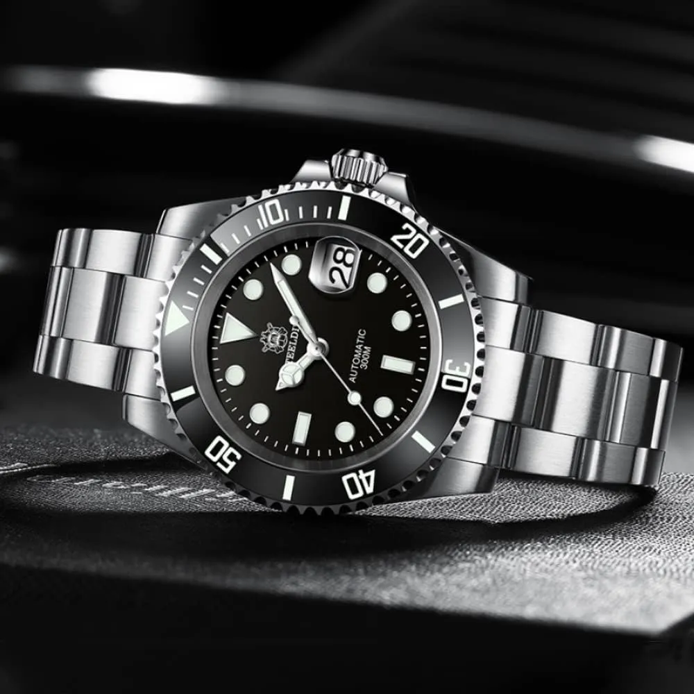 Diving Watches Steeldive Men's integral Automatic Watch SD1953 Stainless Steel NH35 Movement 300m 