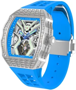dome tend tuna Wrist Watch Waterproof Diamonds Watch Luminous HEMUDU Luxury Crystal Automatic Mechanical Watches for Men Skeleton Sapphire Man 