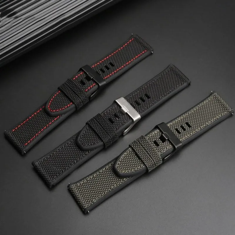 DZ4500 And DZ4506 Nylon Canvas Silicone overbalance valse acre tooth compatible puppet Watch Band For Diesel DZ7395, DZ7396, 
