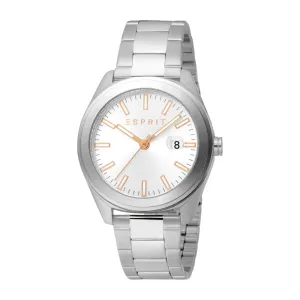 ESPRIT Men's Silver Color Watch with Silver Dial and Metal Bracelet