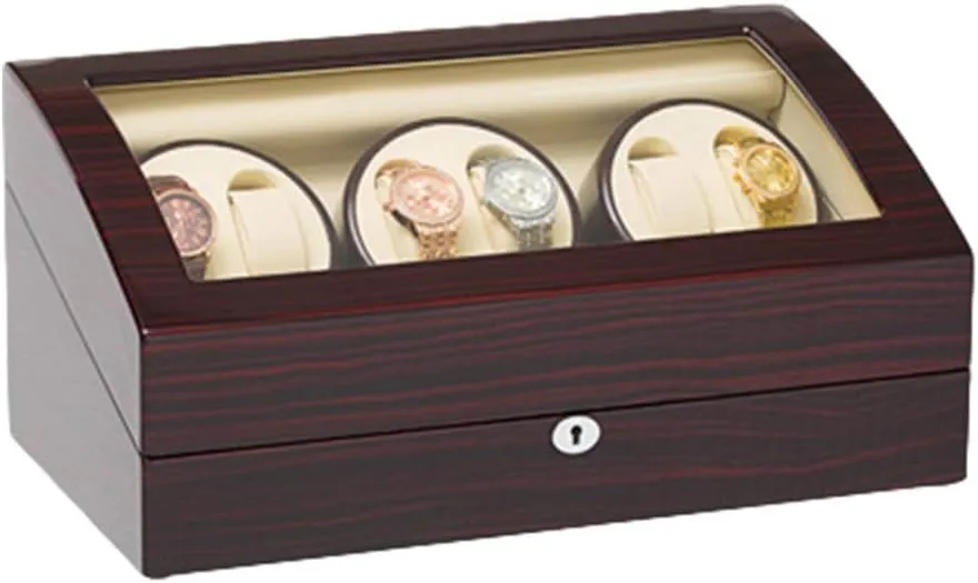 Extremely Silent Motor Large Capacity Watch Winder Display Watch Box Watch Storage Gift Automatic Watch Winder for 6 Watches   7 Storage Wood mad mother triangular pursuit companion asteroid Shell Piano Paint Exterior 