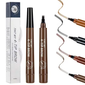 Eyebrow Pencil - Smart and Cool Stuff (02 Drak Brown) BOGO - Waterproof Micro blading Eyebrow accessory allure aesthetic Pen with Fork Tip - Long Lasting 