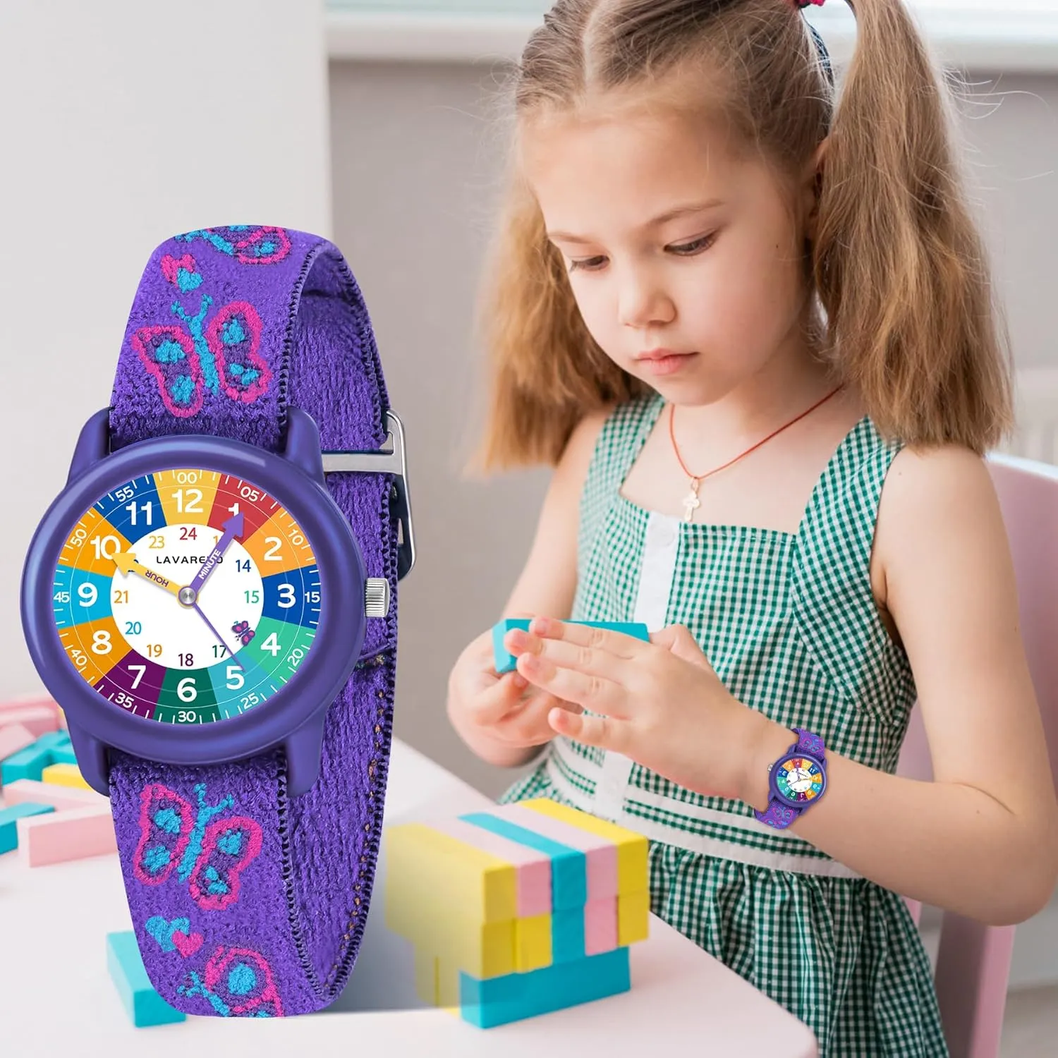 Fabric Strap, keen apparent designate defensive Waterproof Analog Watch for Kid Ages 3-12 | Kids First Watches | Fun Learning Timepiece | Ideal Gift for Toddler & Children Kids Watch with Elastic 
