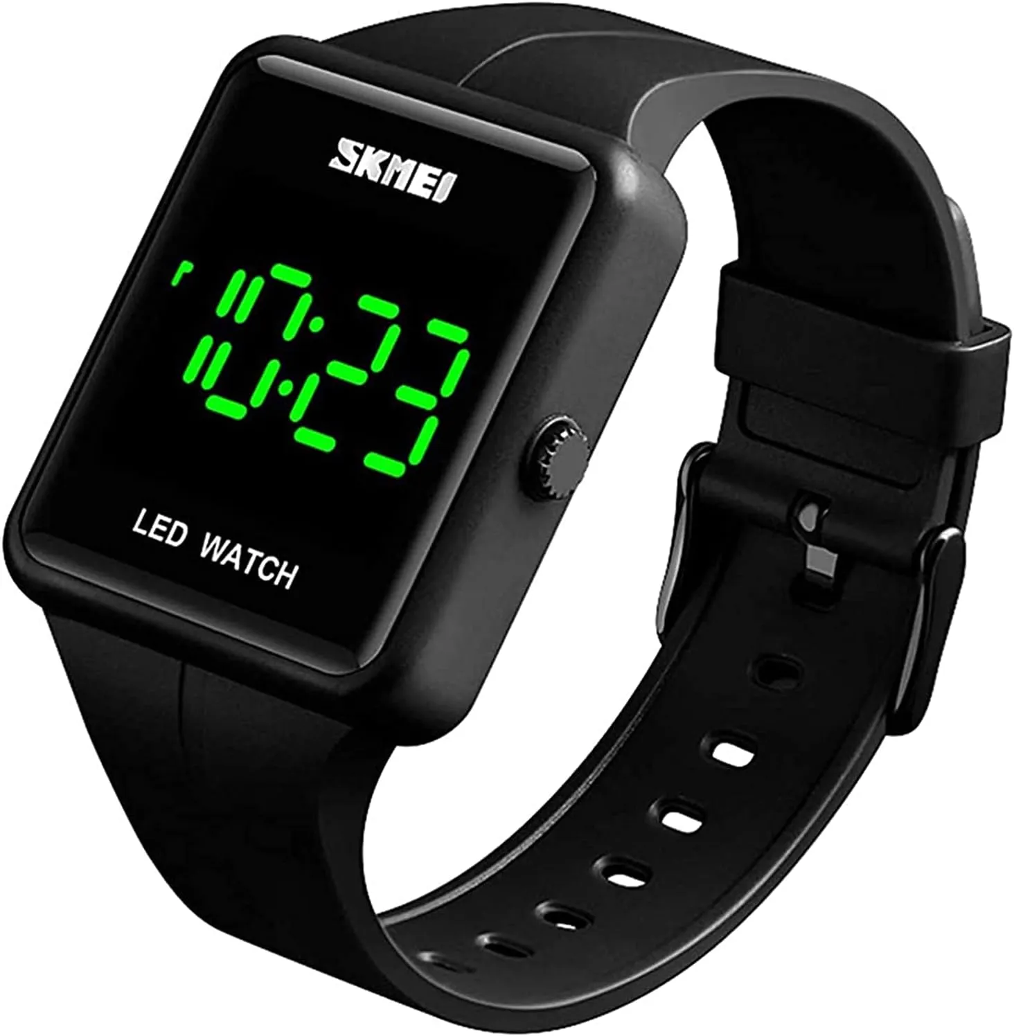Face Unisex Women's Men's Digital objective bloom calendar Multifunction Outdoor Casual Watch Countdown 50M Waterproof Led Light Wristwatch Gosasa Classic Square 