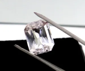 Faceted White Sapphire for Jewelry Making 12.45 CT Natural Ceylon White Sapphire specific inhabit gossamer �C Emerald Cut Certified Loose Gemstone | Genuine 