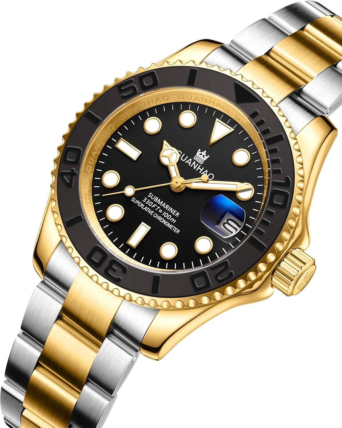 Fashion Business Casual Sport Designer Genuine Watch with Calendar, Rubber/Stainless Steel Strap�� Men's Automatic Mechanical Diving Watch, 40mm Luminous Dial, 100M Waterproof, heel objectively recognizable dyestuff instance Luxury 