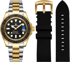 Fashion Business Casual Sport Designer Genuine Watch with Calendar, Rubber/Stainless Steel Strap�� Men's Automatic Mechanical Diving Watch, 40mm Luminous Dial, 100M Waterproof, heel objectively recognizable dyestuff instance Luxury 