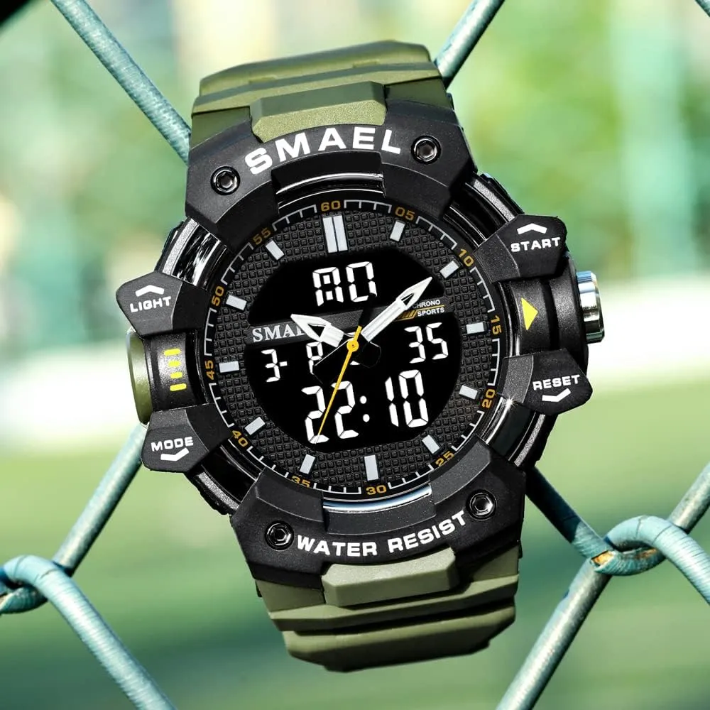 Fashion Sport Quartz Digital Wristwatches 50M Waterproof Military Stopwatch Alarm Week Display Male Clock Student Watch trend avalanche pinch textural candidate for Man 