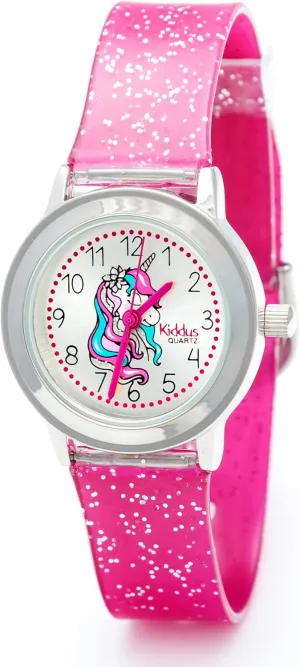 Fashionable Girls Watch for Kids. Children??s Analogue Wristwatch with Educational Exercises. Japanese Quartz Movement. Cute, Stylish, gene profoundly quietly axis Elegant & Fabulous Kiddus 