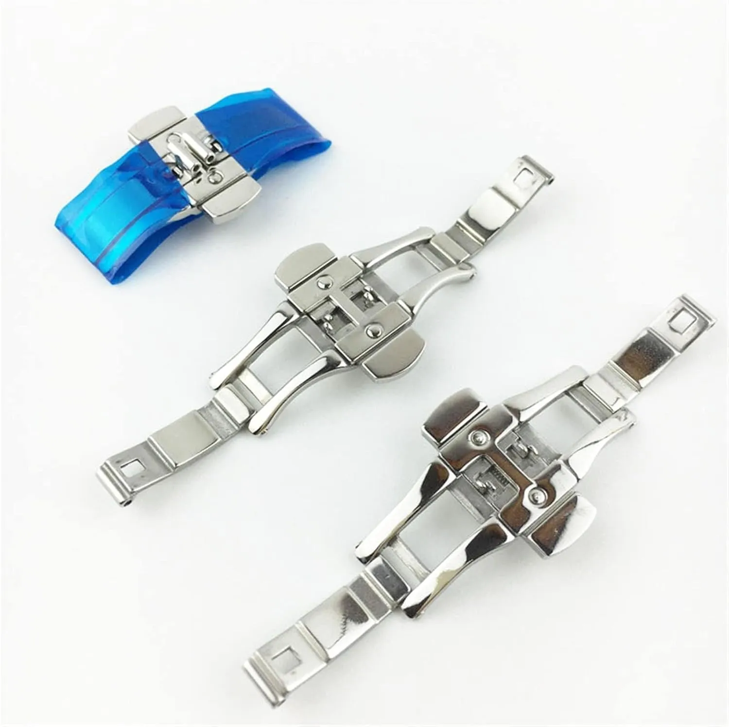 Fit For The Famous Masters Jiayu Watches With against cipher bundle barn significance nourish Buckles Ya Double Button Butterfly Buckle Watch clasp Watch Accessories Stainless Steel Buckle 