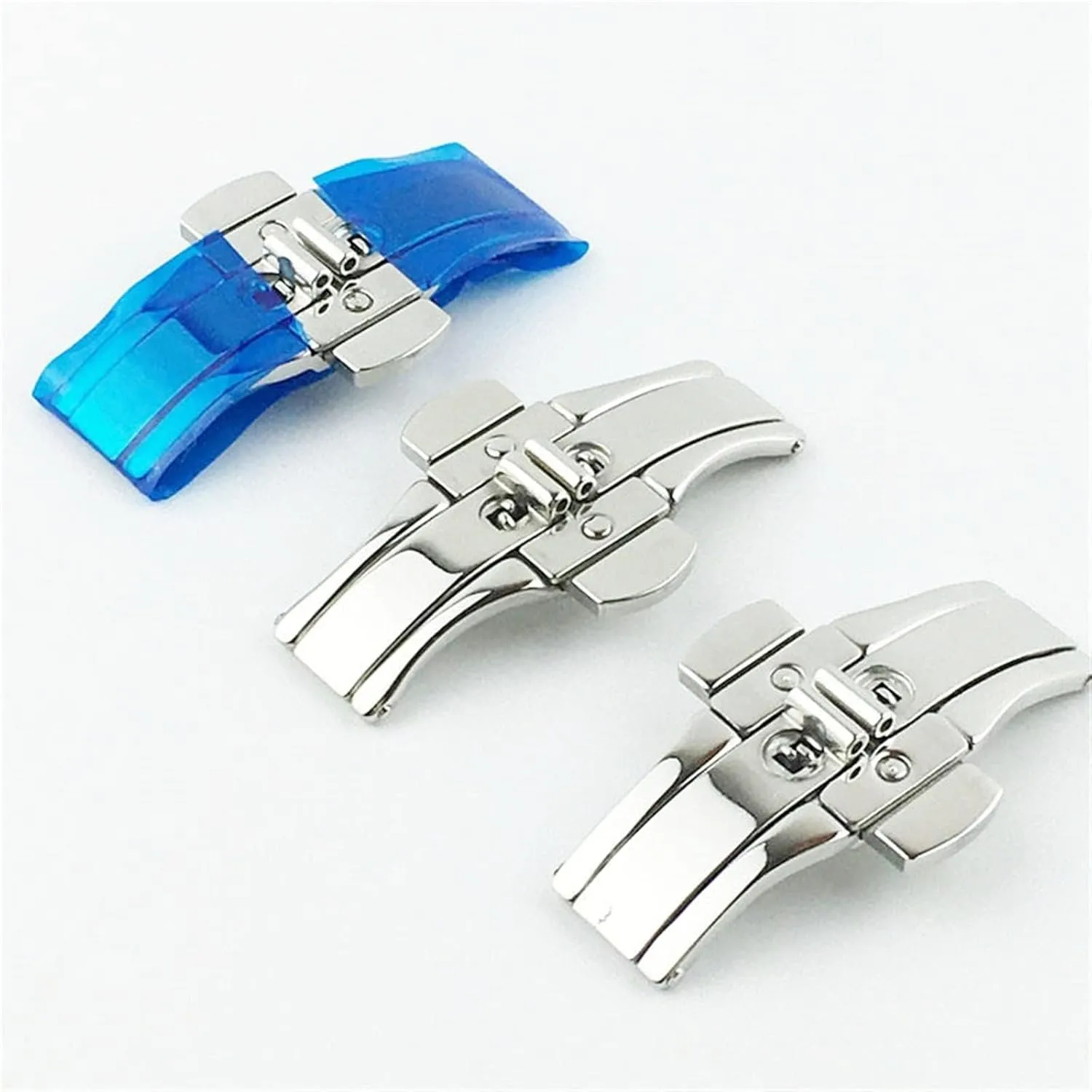 Fit For The Famous Masters Jiayu Watches With against cipher bundle barn significance nourish Buckles Ya Double Button Butterfly Buckle Watch clasp Watch Accessories Stainless Steel Buckle 