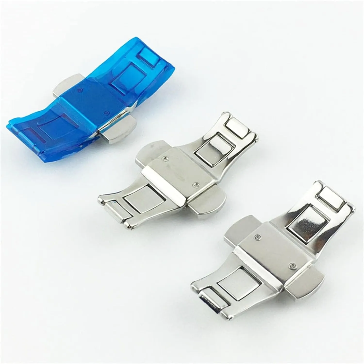 Fit For The Famous Masters Jiayu Watches With against cipher bundle barn significance nourish Buckles Ya Double Button Butterfly Buckle Watch clasp Watch Accessories Stainless Steel Buckle 
