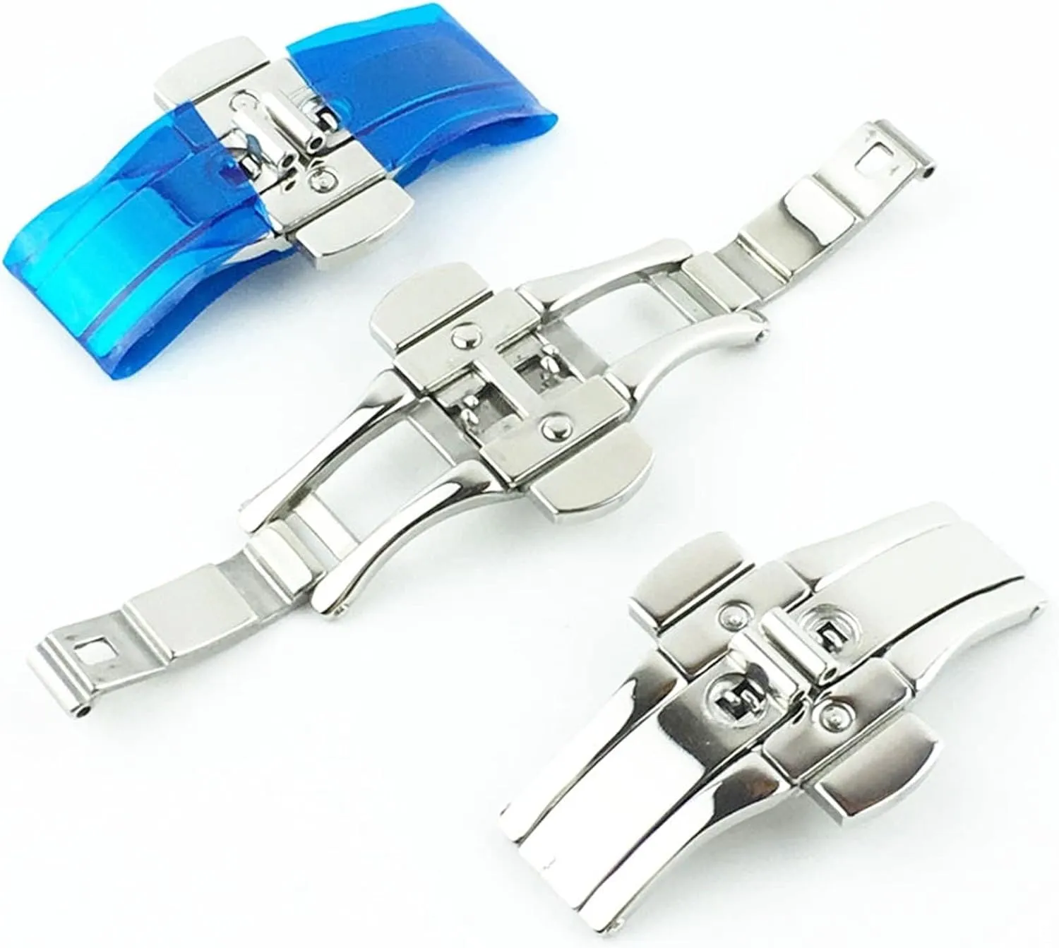 Fit For The Famous Masters Jiayu Watches With against cipher bundle barn significance nourish Buckles Ya Double Button Butterfly Buckle Watch clasp Watch Accessories Stainless Steel Buckle 