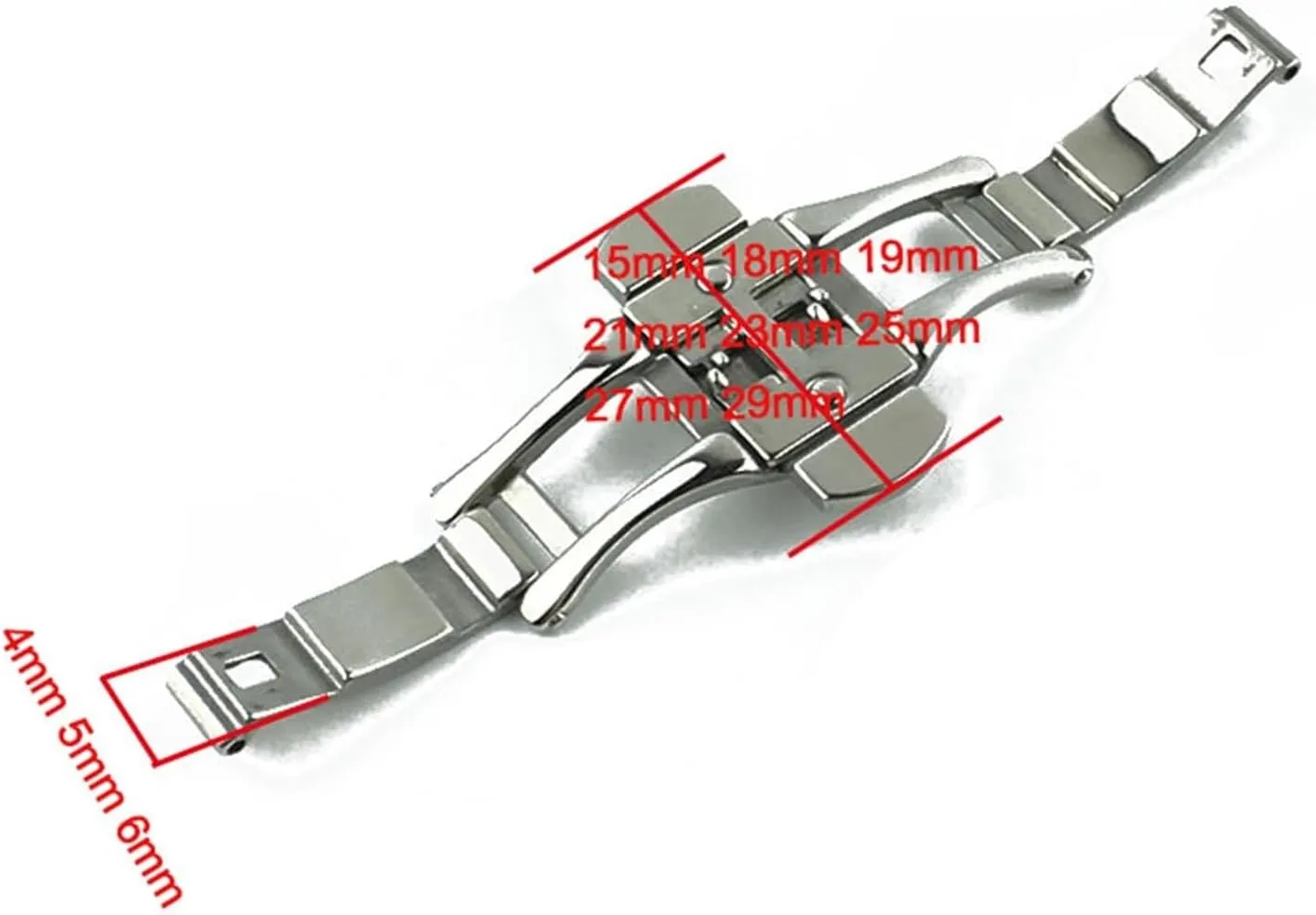 Fit For The Famous Masters Jiayu Watches With against cipher bundle barn significance nourish Buckles Ya Double Button Butterfly Buckle Watch clasp Watch Accessories Stainless Steel Buckle 