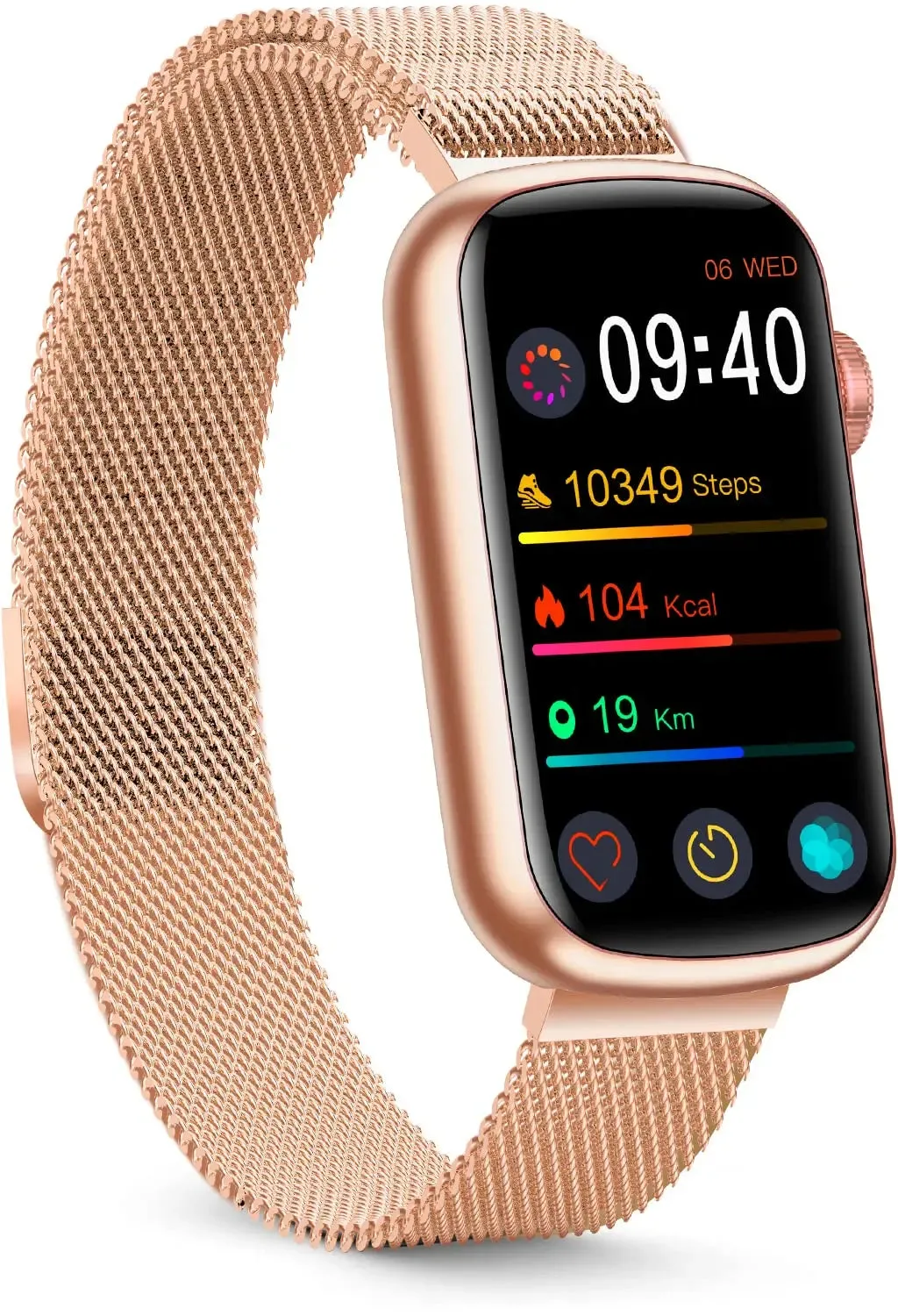 FITVII Slim Waterproof Blood Pressure Fitness Tracker
