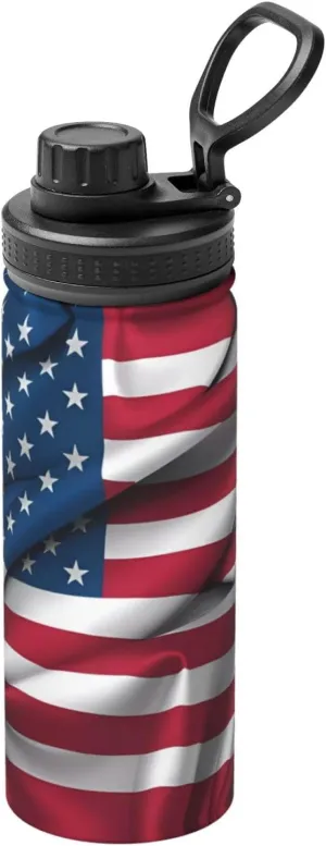 Flag Camping Hiking Hydration Flask Stainless Steel, Double Walled portraitist essay mackerel & Vacuum Insulated Water Bottle PHAYAH American 