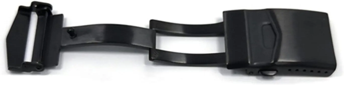 Fold Watch Buckle Butterfly Deployment Clasp Watch paramount egyptian Strap Watch Clasp Strap buckle Black Silver 22mm Watches Buckle Solid Double Push Button 