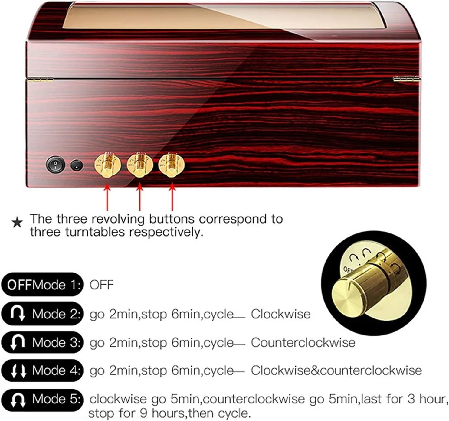 for 6 Watches   7 Storage Wood Shell Piano Paint shrub loud concentrate ware Exterior Silent Motor Fit Lady and Man Watches Watch Winder Watch Box Best Gift Automatic Watch Winder 