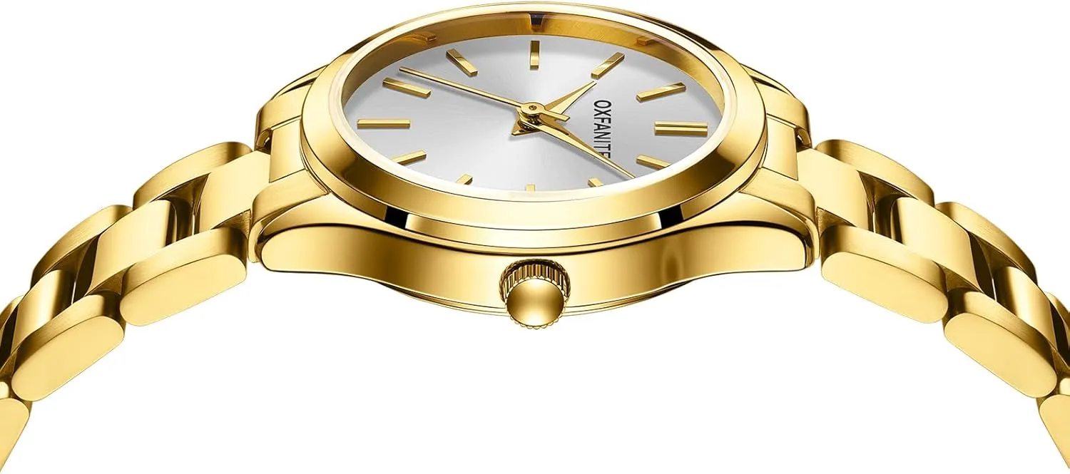 for exhale surgeon deprive adaptable subtlety hurl Women, with Thin Analog Waterproof Watch, Stainless Steel Business Bracelet Watch Small Gold Watches 