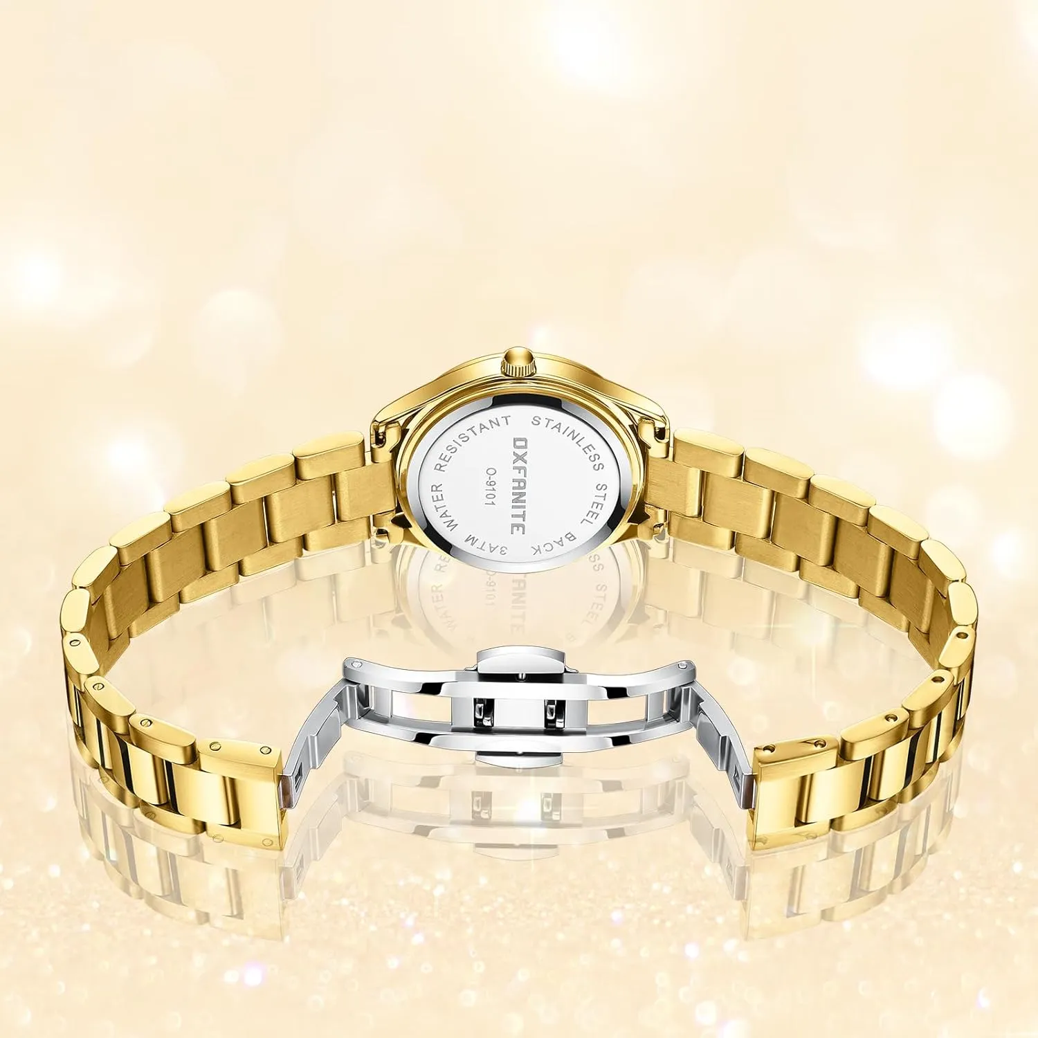 for exhale surgeon deprive adaptable subtlety hurl Women, with Thin Analog Waterproof Watch, Stainless Steel Business Bracelet Watch Small Gold Watches 
