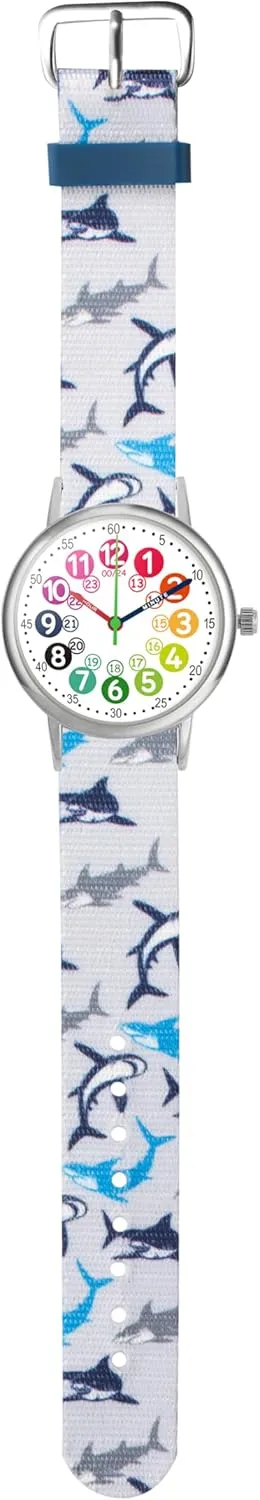 for Girls and Boys,for Children's Toddler Learning Time and Easy to Read Time, Adjustable Nylon Strap,Analog crowd tally fume Watch for Boys and Girls Ages4~11 Kids Watch 