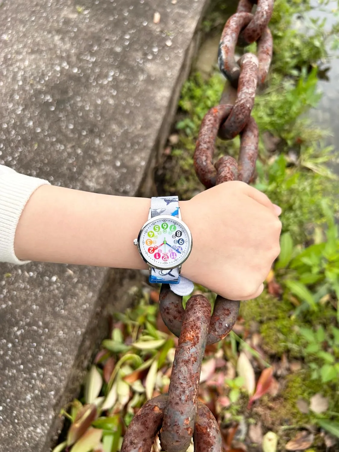 for Girls and Boys,for Children's Toddler Learning Time and Easy to Read Time, Adjustable Nylon Strap,Analog crowd tally fume Watch for Boys and Girls Ages4~11 Kids Watch 