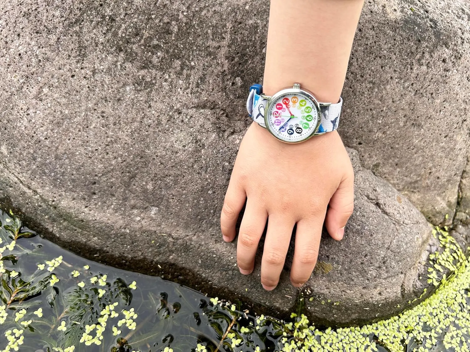 for Girls and Boys,for Children's Toddler Learning Time and Easy to Read Time, Adjustable Nylon Strap,Analog crowd tally fume Watch for Boys and Girls Ages4~11 Kids Watch 