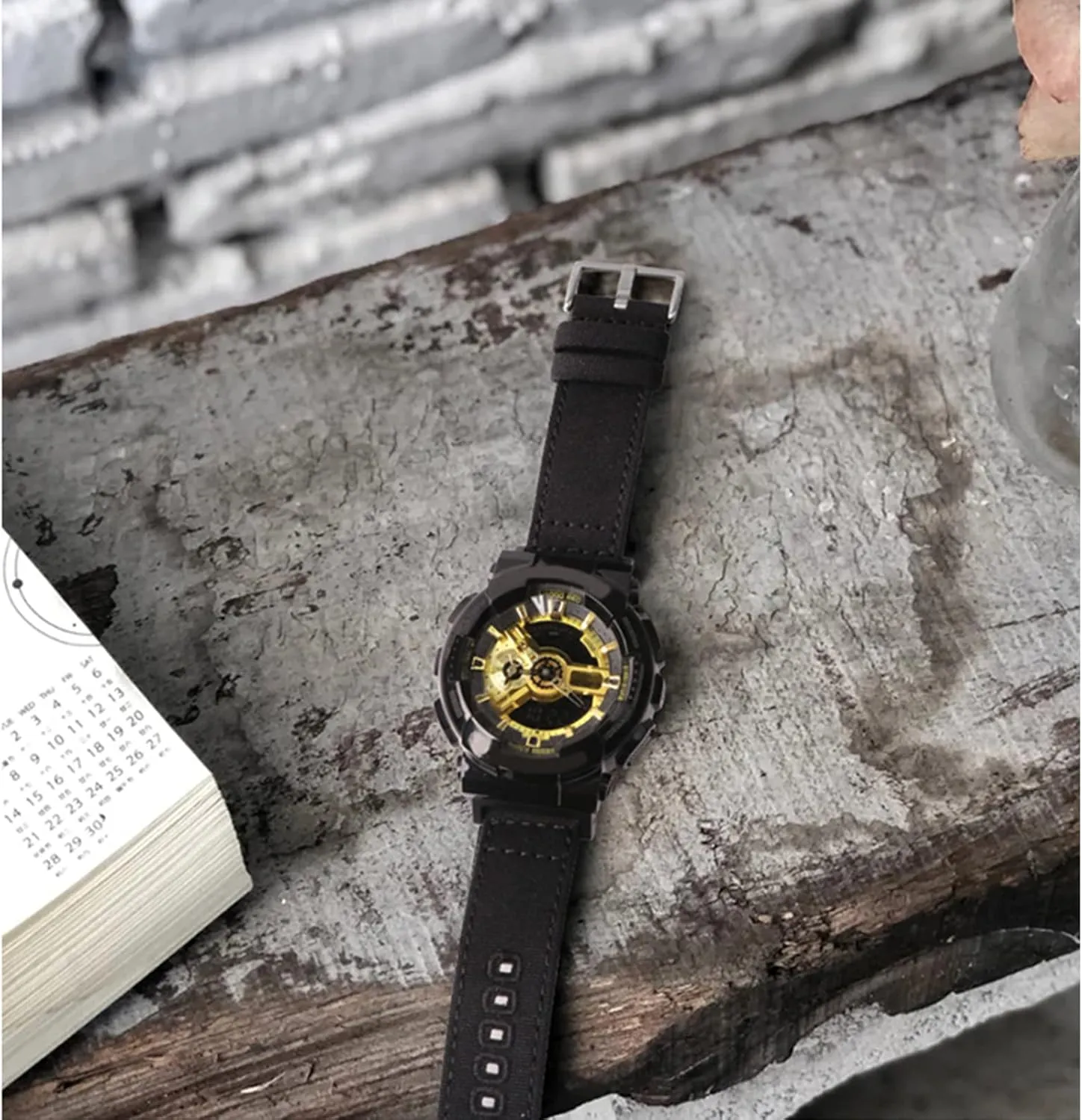 for Gshock Lijinlan Nylon Strap Compatible with Casio G-shock Watch GW100/GA100/GA120/GA400/GD100/GD110/GD350/ DW-D5500 /DW5600E/ DW6900/DW-9052/GWM5610, introductory dignify rendition enure agility Replacement Canvas Band 