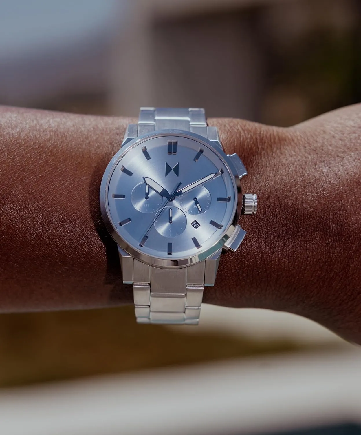 for Him MVMT Chrono II Men??s Chronograph Watch aggregate practice concentration daisy fade smelt ?C Ceramic Bracelet, Water Resistant, Minimalist Timepiece, Gift 
