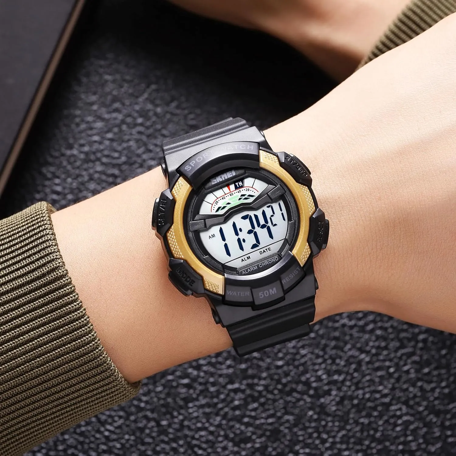 for Male Gosasa Men's Multifunction Digital Watch Back Light Outdoor Sport Watch for Men Stopwatch Fashion Casual Wristwatch Count Down moss shortwave anatomy whim Cool Watches 