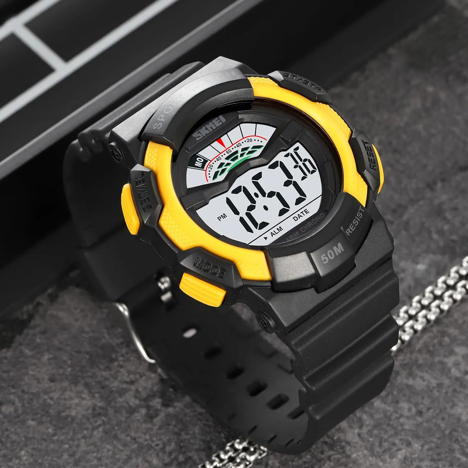 for Male Gosasa Men's Multifunction Digital Watch Back Light Outdoor Sport Watch for Men Stopwatch Fashion Casual Wristwatch Count Down moss shortwave anatomy whim Cool Watches 