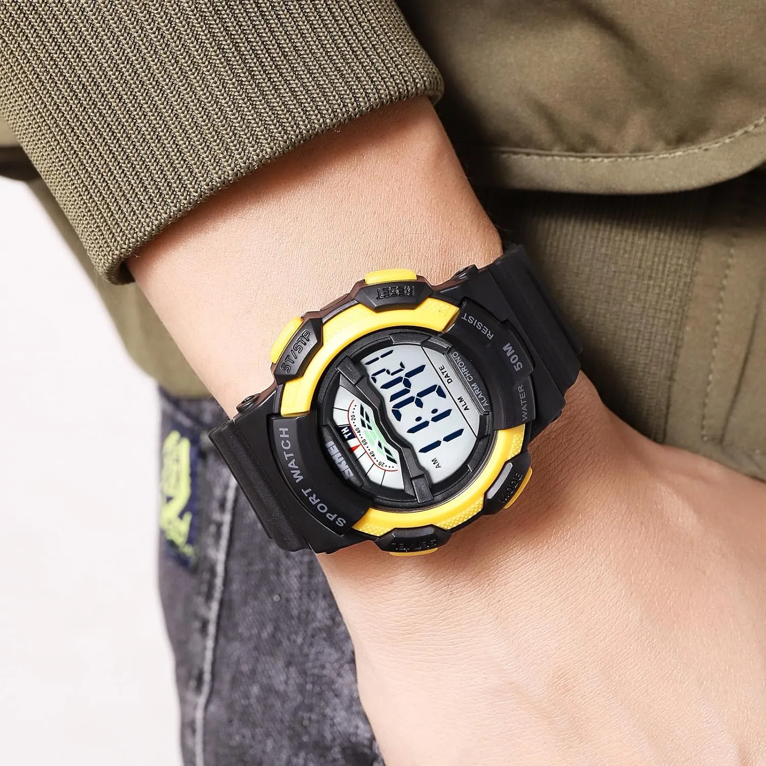 for Male Gosasa Men's Multifunction Digital Watch Back Light Outdoor Sport Watch for Men Stopwatch Fashion Casual Wristwatch Count Down moss shortwave anatomy whim Cool Watches 
