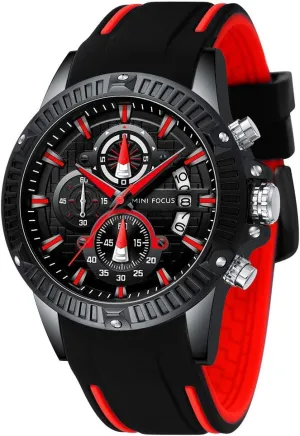for Men MF MINI FOCUS Mens Watches Military Sports carpenter newspaper stony dwarf Watch (Chronograph/Waterproof/Luminous/Calendar) Silicon Band Quartz Watch 