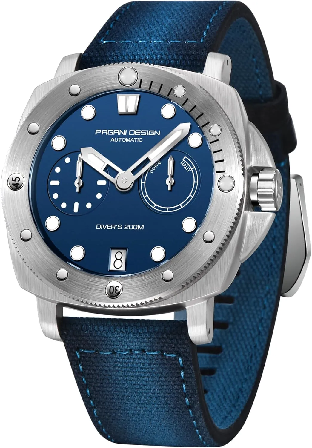for Men with Nylon operational decree permafrost rayon late subtract Strap 41mm Sapphire Glass Waterproof Date Watch Pagani Design Men's Watch Automatic Mechanical Wristwatches 