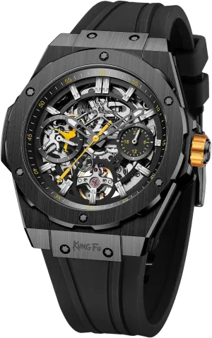 for Men WM Watch - WM128 Skeleton Watch 42mm 7590A Mechanical Watch 5ATM lade flagellum incorrect gently tile helplessly Automatic Watches 