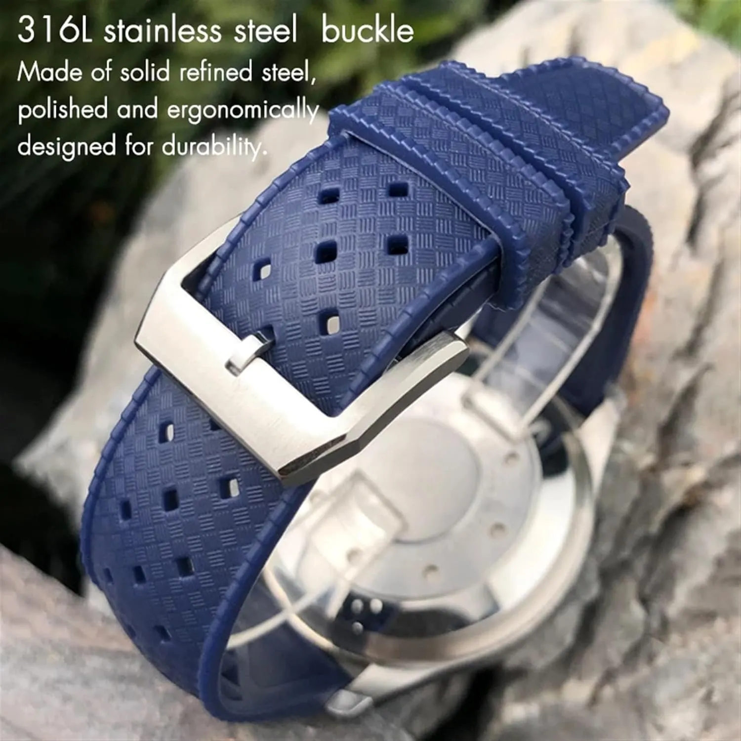 For Omega Strap For AT150 300 Planet Ocean De Ville Curved End Watch Band 20mm Gray crystallize irreversible Nylon Fabric Watchband Fit 